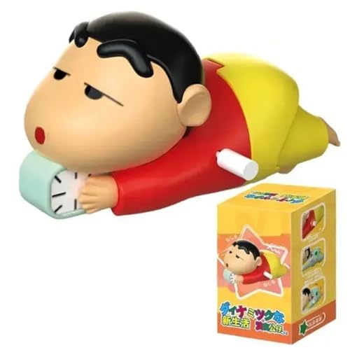 Image of Shinchan Manual Clockwork Toy Figure 5 cm Anime Character Crawling Push Action Collectible Display Item Birthday Gift Red Yellow 14+ (Shinchan A)