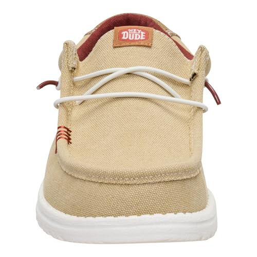 Image of HEYDUDE Men's Wally Fabricated Leather Wide | Men's Shoes | Men Slip-on Loafers | Comfortable & Light-Weight