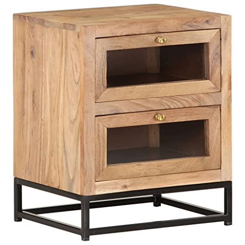ZQQLVOO Mesita de noche de 40 x 30 x 50 cm, madera maciza de acacia, mesita de noche, mesita de noche, mesita de noche, mesita de noche, para dormitorio, salón, oficina