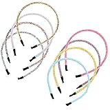Función práctica: la diadema antideslizante con purpurina puede ayudar a arreglar el cabello y agregar un toque de belleza al peinado. Tiene buena elasticidad y flexibilidad y puede adaptarse bien a tu cabeza sin lastimarte la cabeza o el cabello.