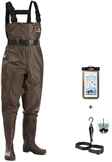 FISHINGSIR HISEA Fishing Waders for Men with Boots Womens Chest Waders Waterproof for Hunting with Boot Hanger