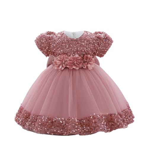 Image of Cichic Baby Girls Dress Toddler Party Dress Cute Church Baptism Birthday Party Formal Dress