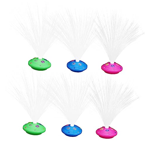 UPKOCH Fiber Optic Flower Lamp 6pcs Decorative Night Light Dodecahedron Light Elegant Decorative Nightlight Random Color