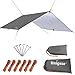 Unigear Toldo Camping Impermeable Lona Suelo Protector Aolar Anti-Viento Toldos para Playa Tienda Hamaca Acampada Refugio Al Aire Libre (Gris, 300X400CM)