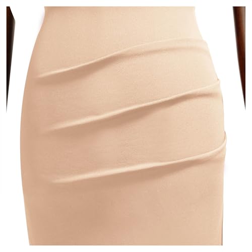 Image of Miusol Women's Retro Ruffle Style Slim Work Pencil Dress