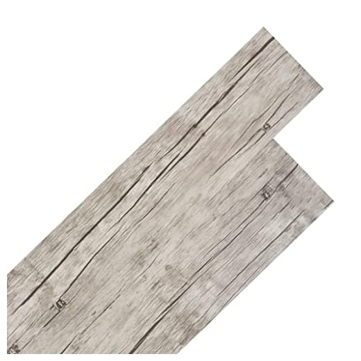 vidaXL Laminat Dielen PVC 5,02m² 2mm Selbstklebend Gewaschen Vinyl Bodenbelag