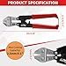 HOUSERAN Bolt Cutter 8 inch CR-V, Mini Bolt Cutter with Comfort Handle Grip, Safty Lock, Heavy Duty Bolt Cutter for Bolts, Steel Wires, Cables and Rivets