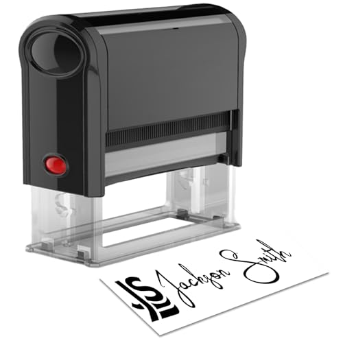 Personalised Custom Signature Stamp for Business Ink Stamps Personalised Ink Return to Sender Stamps Self Inking Stamp Logo - Round, 9 Colors, 4 Sizes