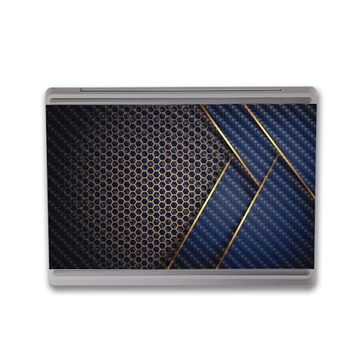 Image of MightySkins Carbon Fiber Skin Compatible with Microsoft Surface Laptop Go 3 (2023) Full Wrap Kit - Modern Hex | Protective, Durable Textured Carbon Fiber Finish | Made in The USA