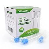 Wellgler's Oral Care Swabs Disposable- Blue 100 Counts