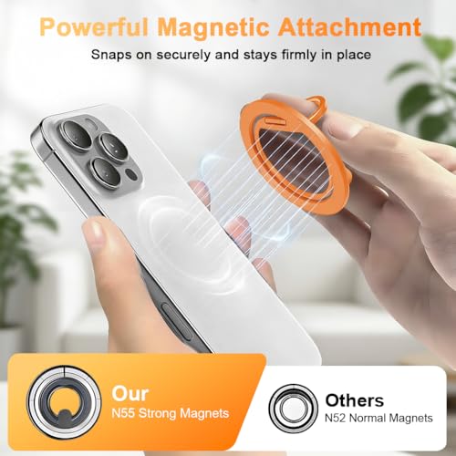 Image of ZORBES Magnetic Phone Ring Grip 360 Swivel Phone Grip Ultra Slim Folding Metal Phone Ring Phone Desk Stand Phone Support