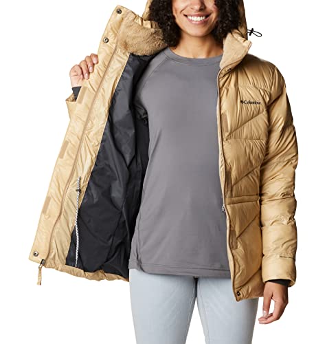Columbia Jaqueta feminina com capuz e isolamento Peak to Park II, bronze de praia, médio