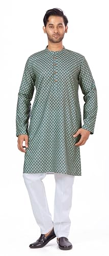 Image of Studio Shringaar Men's Cotton Relaxed Fit Straight Kurta