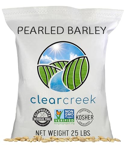 Clear Creek Certified Glyphosate Residue Free Pearl Barley | 25 Lbs | Non-Gmo | Kosher | Vegan | Non-Irradiated