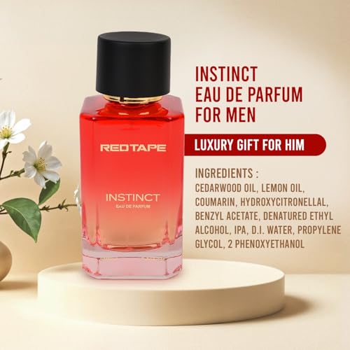 Image of Red Tape Instinct Eau De Parfum for Men 100ML Perfume Spray | Long Lasting Woody & Musky Fragrance | Premium Scent | Sophisticated Masculine Aroma | Luxury Gift for Men