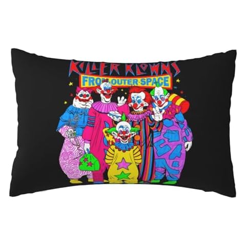 Dcgenrios 20×30 in Throw Pillows Covers Killer Horror Movie Klowns from Outer Space Pillow Case Rectangle Pillowcase with Hidden Zipper Cushion Case for Living Room Bed Sofa Home Decor Cover