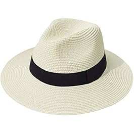 FURTALK Womens Beach Sun Straw Hat UV UPF50 Travel Foldable Brim Summer UV Hat - Sunsational Gear