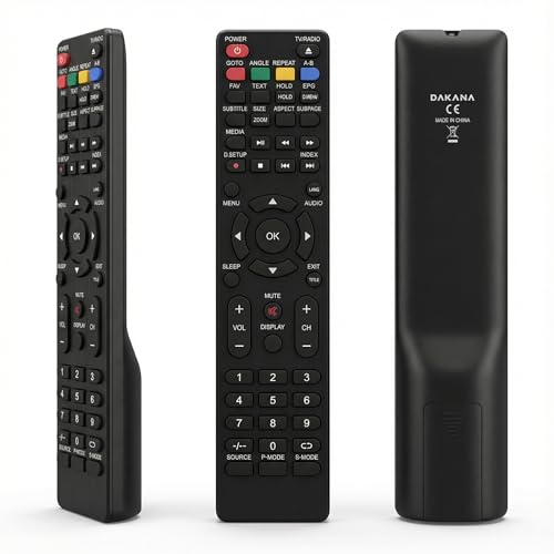Dakana Fernbedienung passend für JTC Jay-Tech & Canox – Ersetzt GPRC15926 – Für 2040C 2040TT S32H5351J S65U65129M S55U55349J Genesis & DVB-821510 – Keine Einrichtung