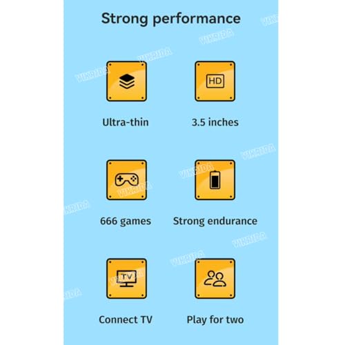 Image of VikriDA G7 Retro 3.5-Inch LCD Color Screen Handheld Game with Gamepad Support Console Mini Ultra-Thin 666 Built-in Games Player Gift for Kids - Multicolor