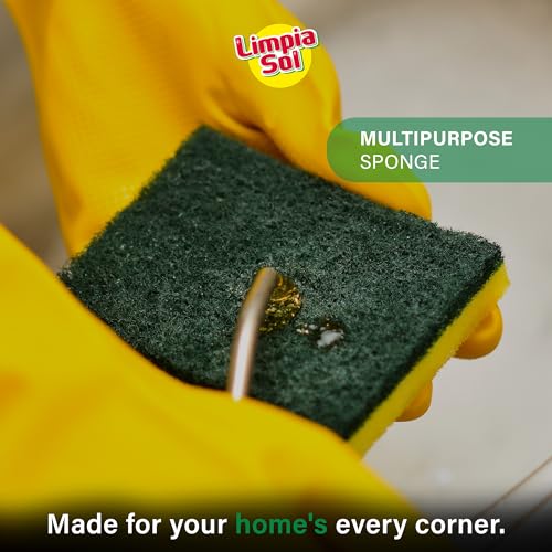 Image of | Pack 12 Sponge Multipurpose | Cleaning Supplies Sponges | Dish Scrubber - Home & Kitchen Utensils | Cleaning Tools