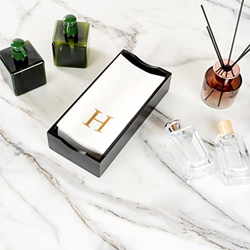 Luxenap 15.8 X 7.9 Inch Linen-Feel Guest Towels, 2000 Lettered Hand Towels - Gold Letter 'H', Sans Serif Font, White Paper Dinner Napkins, airlaid, For Restrooms And Tables - Restaurantware by Restaurantware - Image 8