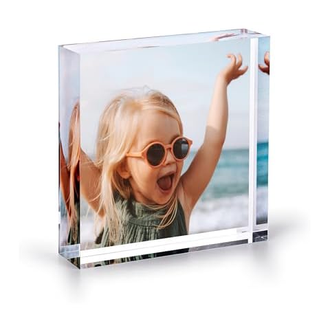 Acrylic Photo Block, Custom Photo Gifts, 4x4" | 1" Thick | Personalized Photo Print Acrylic with Any Photo Cover