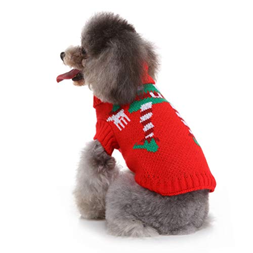 Roupa de Natal para animais de estimação Suéter com padrão de palhaço adorável cachorro traje quente
