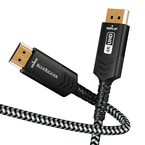 BlueRigger HDMI - DisplayPortケーブル - (10フィート、HDMIソースからDPディスプレイコード、4K 30Hz、HDR、HDCP 2.2、単方向ビデオケーブル) - PC、ノートパソコン、HDTV、モニター、プロジェクター、PS5、Xboxに対応（Amazon）
