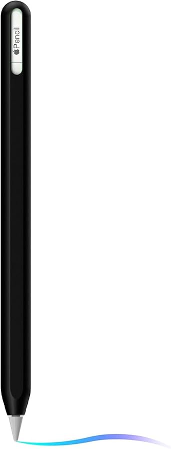 Silicone Grip for Apple Pencil USB-C Grip Ergonomic Design Protective Case Cover Sleeve Black