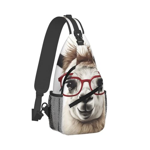 Bolso Cruzado Llama con Gafas para Hombre y Mujer miniatura 2