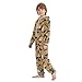 ALAZA Leopard Fashion Unisex Onesie Pajamas Long Sleeve Hooded One Piece Costume Sleepwear 13-14Y