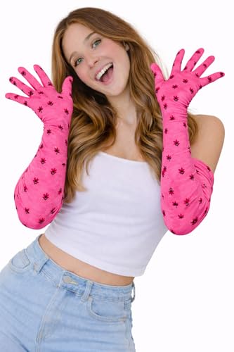 Image of Women's Driving Gloves, Printed Cotton Full Hand Summer Gloves for Protection from Sun Burn /Heat /Pollution (Pack of 1 Pair)