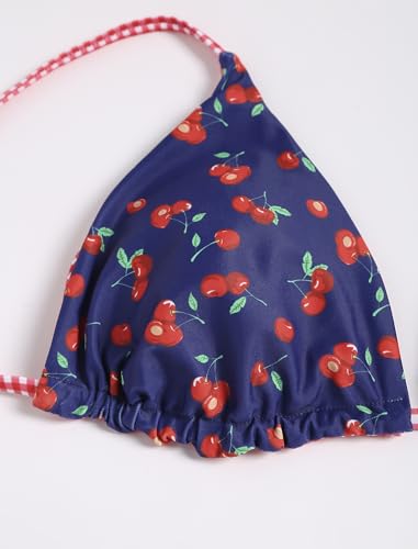 Image of ZAFUL Women's Triangle Bikini Floral String Bikini Set Two Piece Swimsuit Bathing Suits