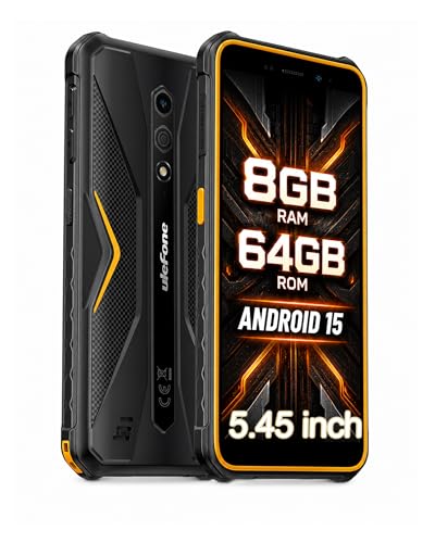 X12 PRO Móvil Resistente(2026), 5,45 Pulgadas, 4860mAh IP68K, Movil Todoterreno 8GB+64GB/SD-256GB, Android 15 Smartphone Libre, Cámara 13MP+8MP, 4G Dual SIM, IP69K, NFC, FaceID, OTG, FM, Amarillo