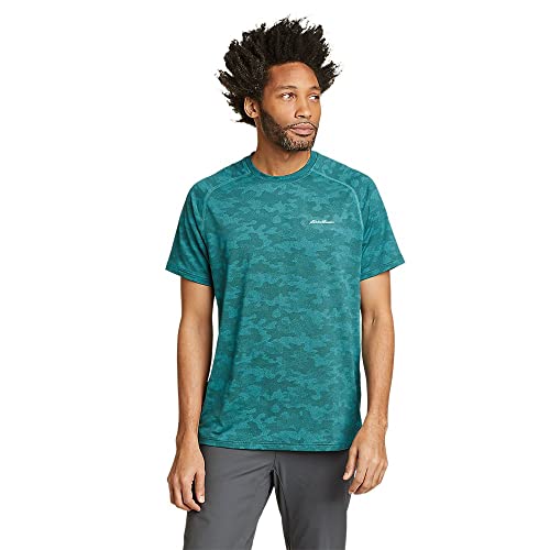 Eddie Bauer Men's Resolution Jacquard T-Shirt, Turquoise, Medium, Tall
