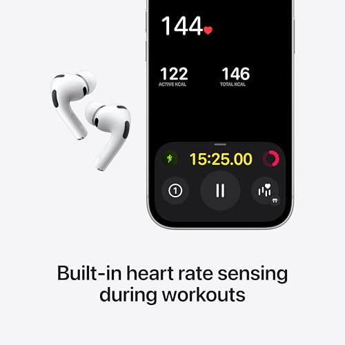 Image of Apple AirPods Pro 3 Wireless Earbuds, Active Noise Cancellation, Live Translation, Heart Rate Sensing, Bluetooth Headphones, Spatial Audio, High-Fidelity Sound, USB-C Charging