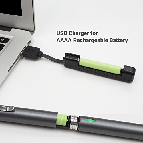 Slim Pro Active Stylus Pen For Ipad,Ipad Pro,Iphone,Samsung Tablet,Most Of Android/Ios Devices,Adjustable Fine Point Tip,Includes Pu Leather Carrying Case,Usb Charger,Rechargeable Battery,Blk #TOP4