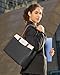 LOVEVOOK Laptop Tote Bag for Women, Work Bags Teacher Tote Bag, Waterproof Leather Computer Bag, Business Laptop Purse Office Handbag Professional Briefcase, Black-Beige-Brown, 15.6 Inch