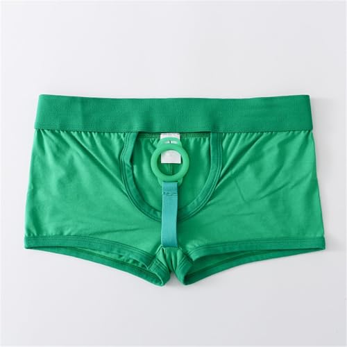 Thatrich Men's Sexy Open Front Underwear Hollow Out Boxer Briefs Lightweight Comfy Boxers Bikini Style Panties Breathable2