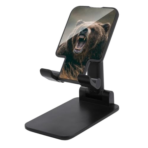 Grizzly Bear Folding Cell Phone Stand for Desk