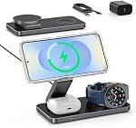 3-in-1 Station de recharge sans fil pour Samsung, Support de chargeur sans fil magnétique compatible avec MagSafe pour Galaxy S26/S25/S24/S23/Z Pliage/Flip Series, Galaxy Watch Ultra/8/7/6/5, Les copains de Galaxy Pro/4/3/2