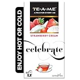 TE-A-ME Strawberry Cream Tea - 25 Tea Bags | Fruit Tea | Caffeine Free | Diwali Gift