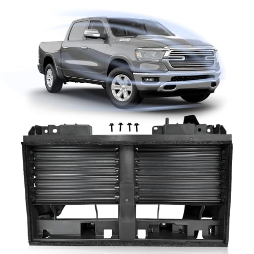 CarPartsDepot Front Upper Active Grille Shutter w/Motor Compatible With 2019-2022 RAM 1500 Pickup Fits 5.7 L Eng - Gas/Mild Hybrid CH1206113 68405073AD
