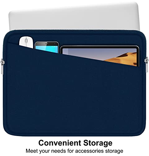 Image of Laptop Sleeve Case, 15.6 inch, Durable Computer Carrying Bag Protective Case Briefcase Handbag with Front Pocket, Slim Laptop Cover for 15.6 Inch HP, Dell, Lenovo, Asus, Notebook, Blue