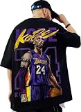 [ドアーズ] Tシャツ 半袖 メンズ レイカーズ ロサンゼルス コービー 丸首 ユッタリ スタイリッシュ xl ティーシャツ ブラック 5S-D18-BKXL