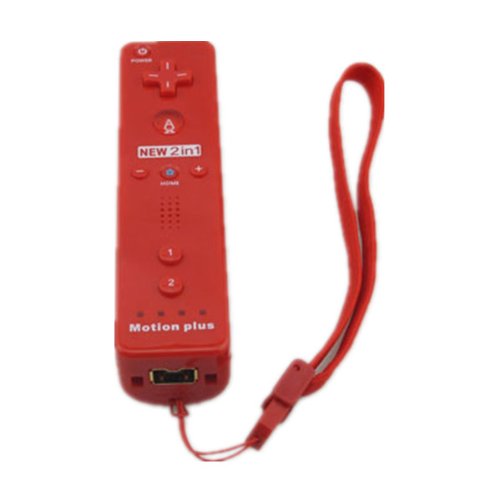Red Remote Nunchuck Controller Wiimote Motion Plus For Nintendo Wii Silicone