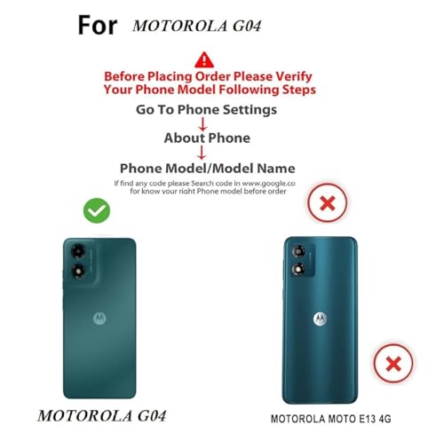 Image of COVERBLACK Soft Rubber Silicone Clear Back Cover for Motorola G04 - Transparent
