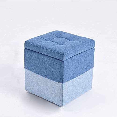 DYPXG Hocker mit Aufbewahrung,Ottomane,quadratisch,Stoff,Sofa,Fußhocker,moderner,minimalistischer,waschbarer Bettsitzhocker mit großer Kapazität,C Cover