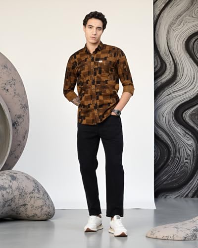 Image of Majestic Man Pure Cotton Printed Trendy & Comfortable Casual Shirt