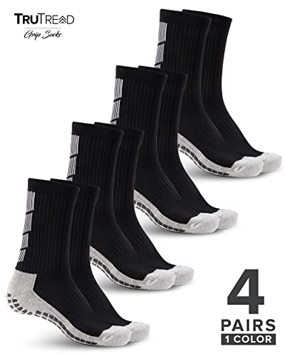 Trutread Soccer Grip Socks - 4 Paris Mens Grip Socks Soccer | Soccer Grip Socks Men | Soccer Socks Men | Non Slip Soccer Socks Mens #TOP3